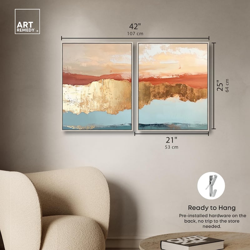 Earthy Glow III Canvas Set of 2 by Art Remedy