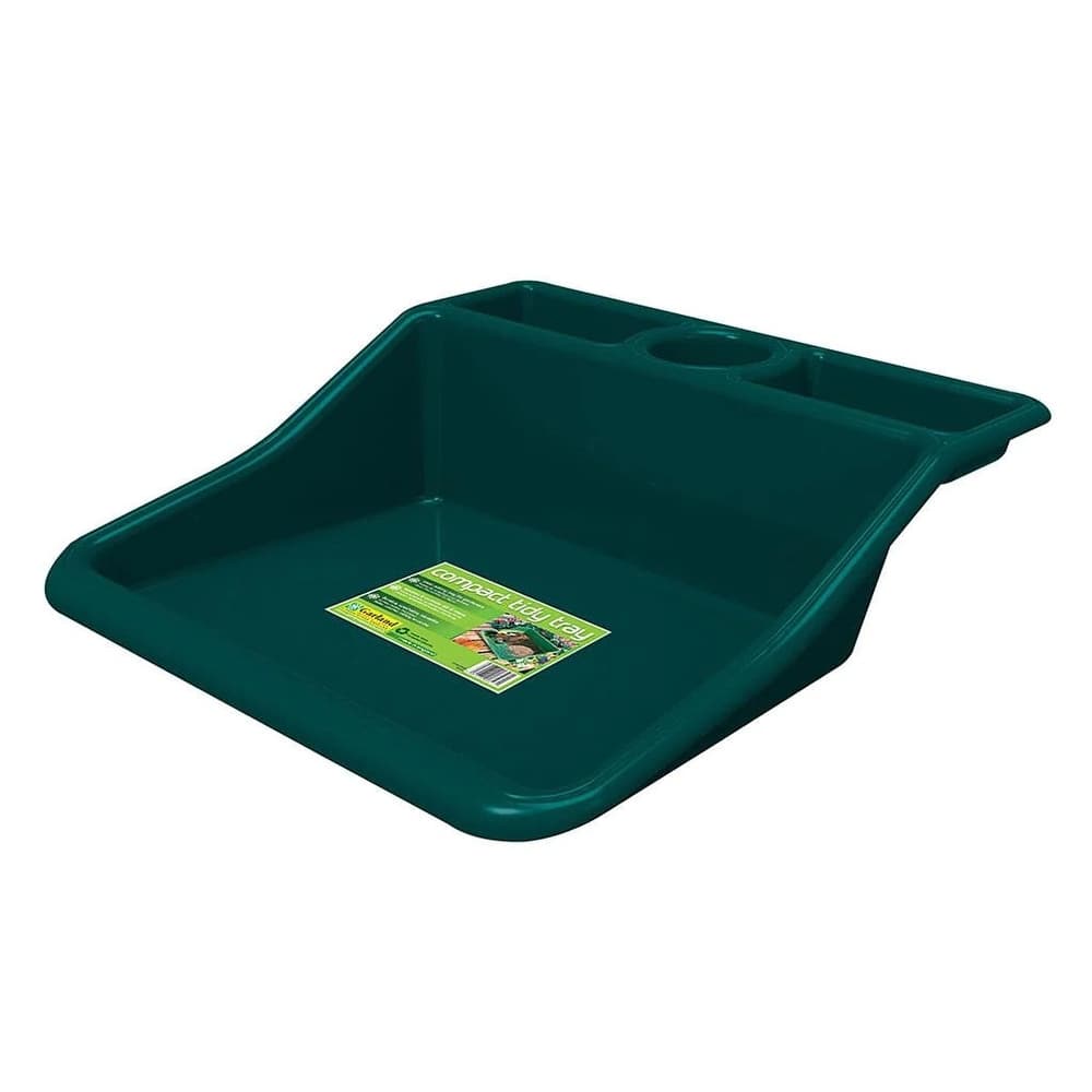 Compact Garden Tidy Tray with Shelf - 19"L x 19.5"W x 6"H; 2lbs