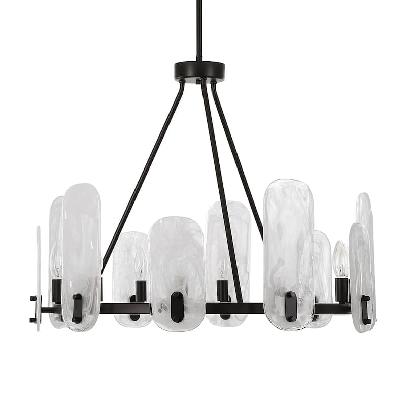 Uttermost Ellipse 10 Light Dark Bronze Chandelier - 28"W x 22.5"H x 28"D