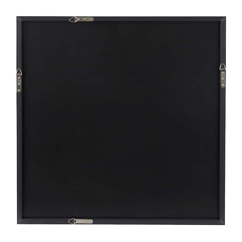 Gray Wood 3D Spiral Geometric Shadow Box with Black Frame