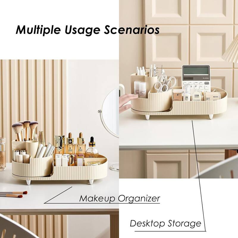 Rotating Makeup Organizer, Cosmetic Storage Display Case