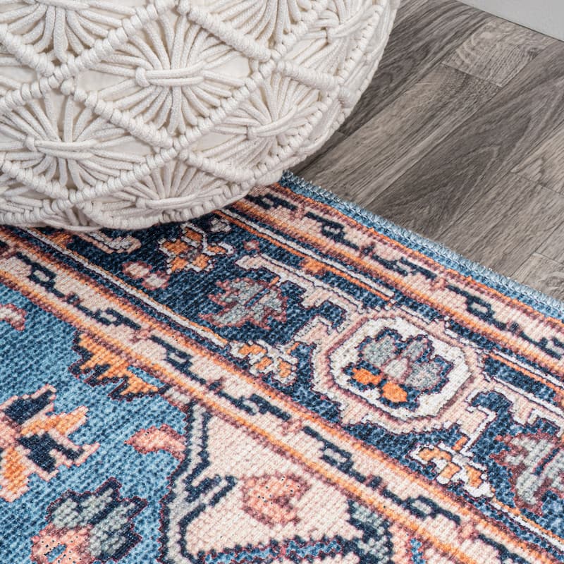 JONATHAN Y Cirali Ornate Large Medallion Machine Washable Area Rug