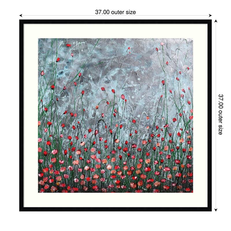 Night Is Coming by Donatella Marraoni Wood Framed Wall Art Print - Svelte Noir Black - Wood - 37 x 37 in - Black