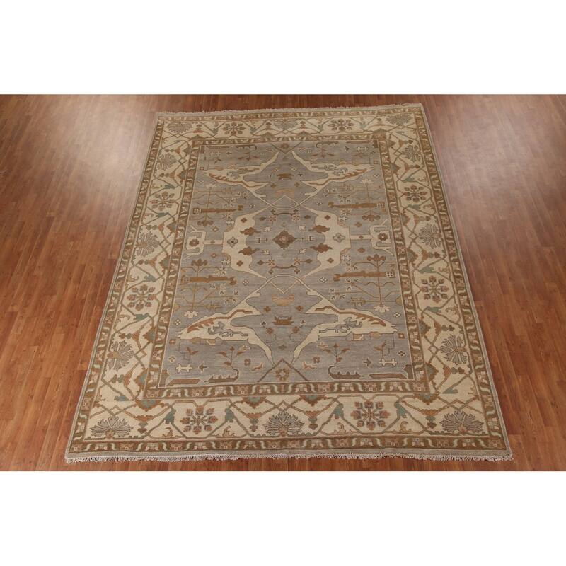 Oushak Area Rug Handmade Oriental Wool Carpet - 9'2"x 11'8"