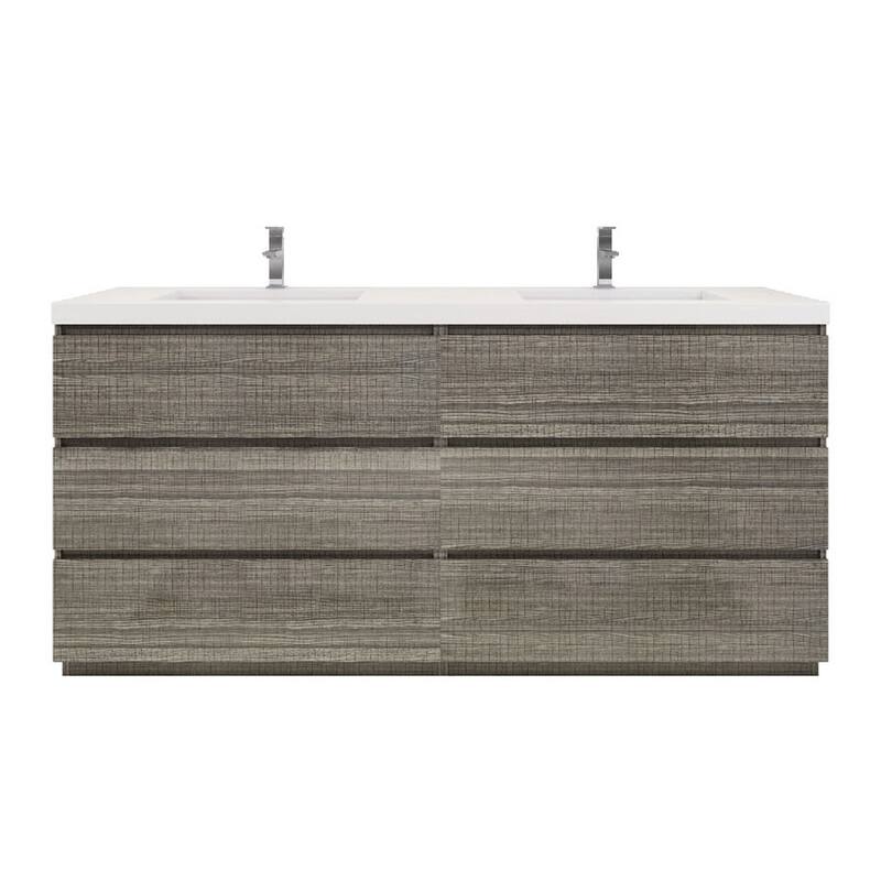 Aron 72'' Freestanding Vanity with Double Reinforced Acrylic Sink