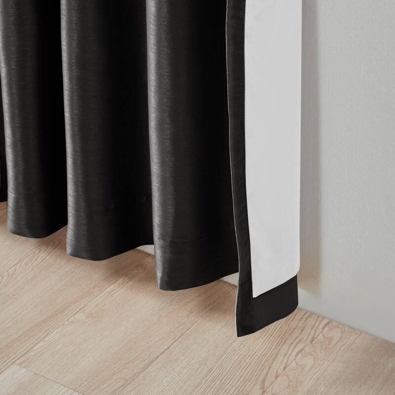Twist Tab Total Blackout Window Curtain Panel Black Blackout