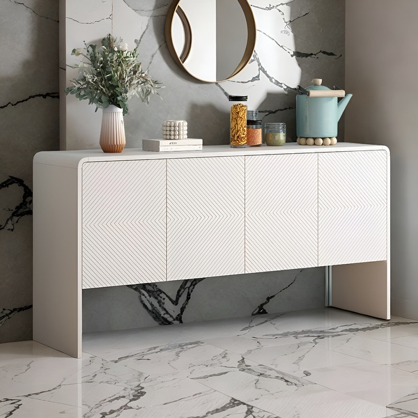 White store textured sideboard