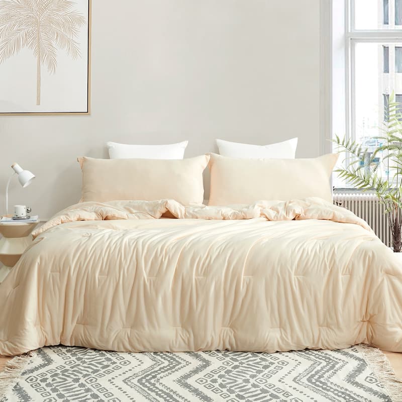 Calm Cool Collection® - Coma Inducer® Oversized Comforter Set - Alaskan King - Linen Beige