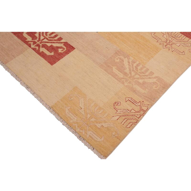 Rustic Bohemian Ri Gabbeh Hand Knotted Wool Area Rug