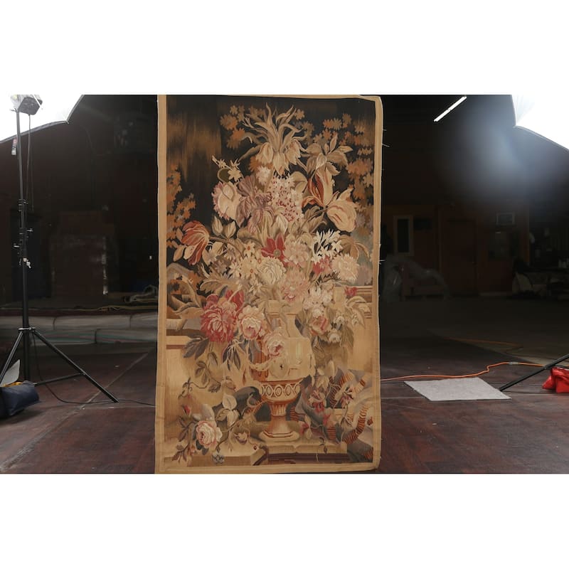 Flat-weave Pictorial Tapestries French Oriental Area Rug Wool Carpet - 3'0" x 5'2"