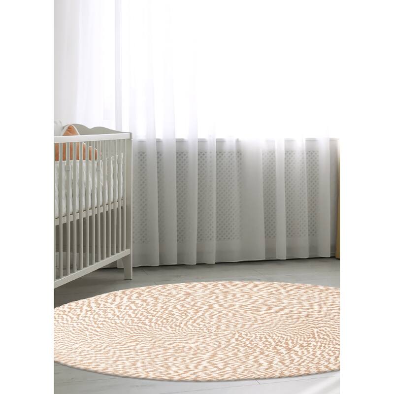 ECARPETGALLERY Braid weave Sienna Tan Wool Rug - 3'11 x 3'11