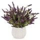 preview thumbnail 2 of 4, Artificial Lavender Flower in Ceramic Pot for Home Office Wedding Party Decoration
