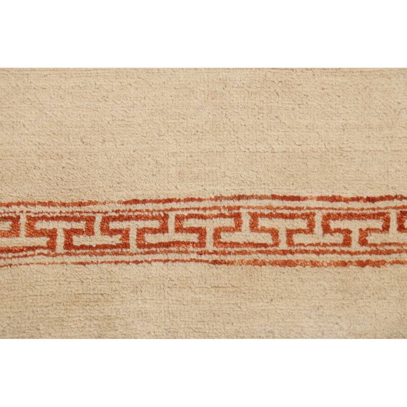 Geometric Bordered Oriental Gabbeh Kashkoli Wool Area Rug Hand-knotted - 3'1" x 5'1"