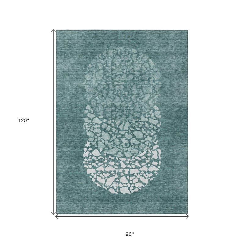 HomeRoots Abstract Transitional Rectangle Outdoor Rug