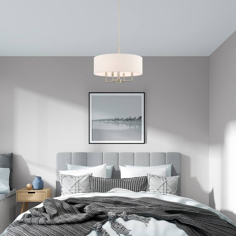 Livex Lighting 4-light Drum Shade Pendant Chandelier, 42604