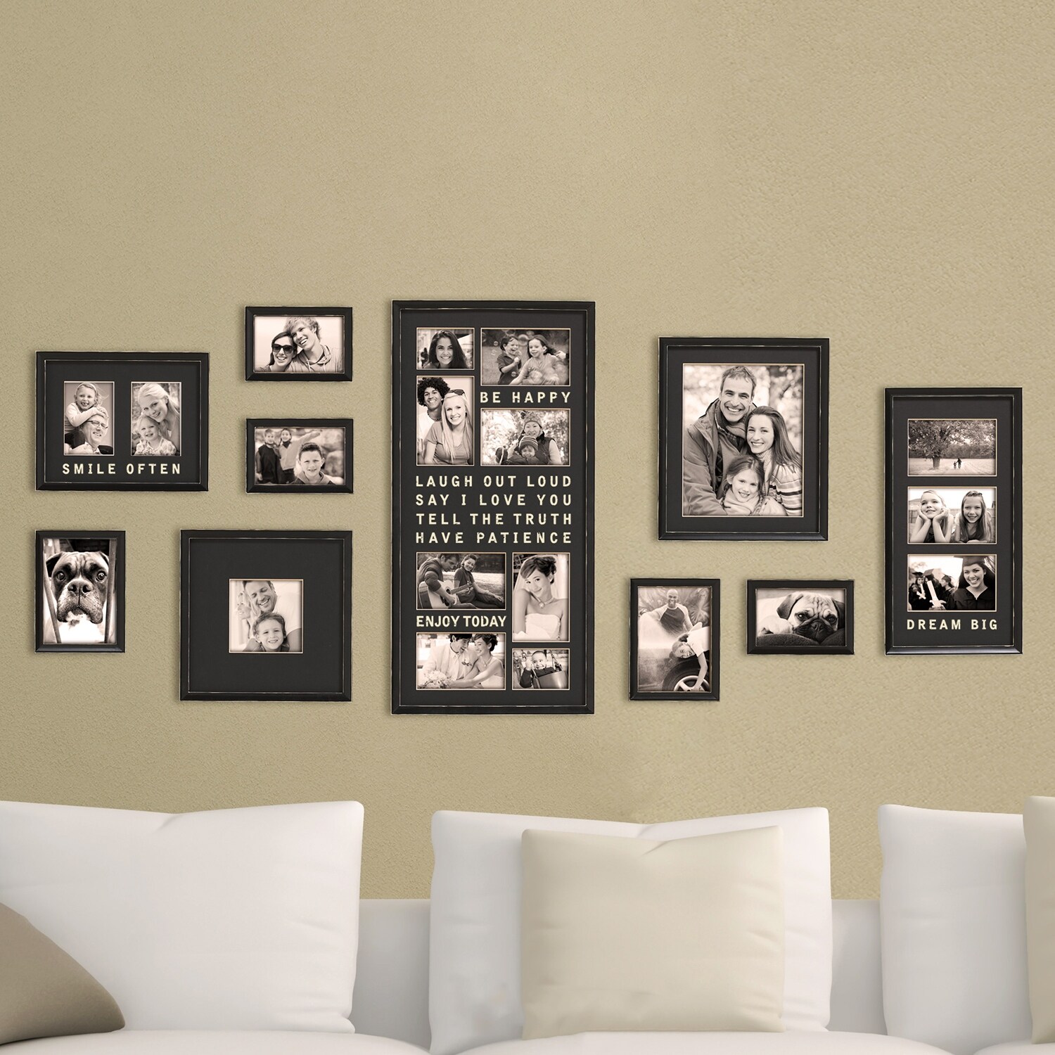 Jerry & Maggie jerry & maggie 4x6 collage picture frames for wall decor, 21  opening collage wall hanging for 6x4 photo, multi picture frame