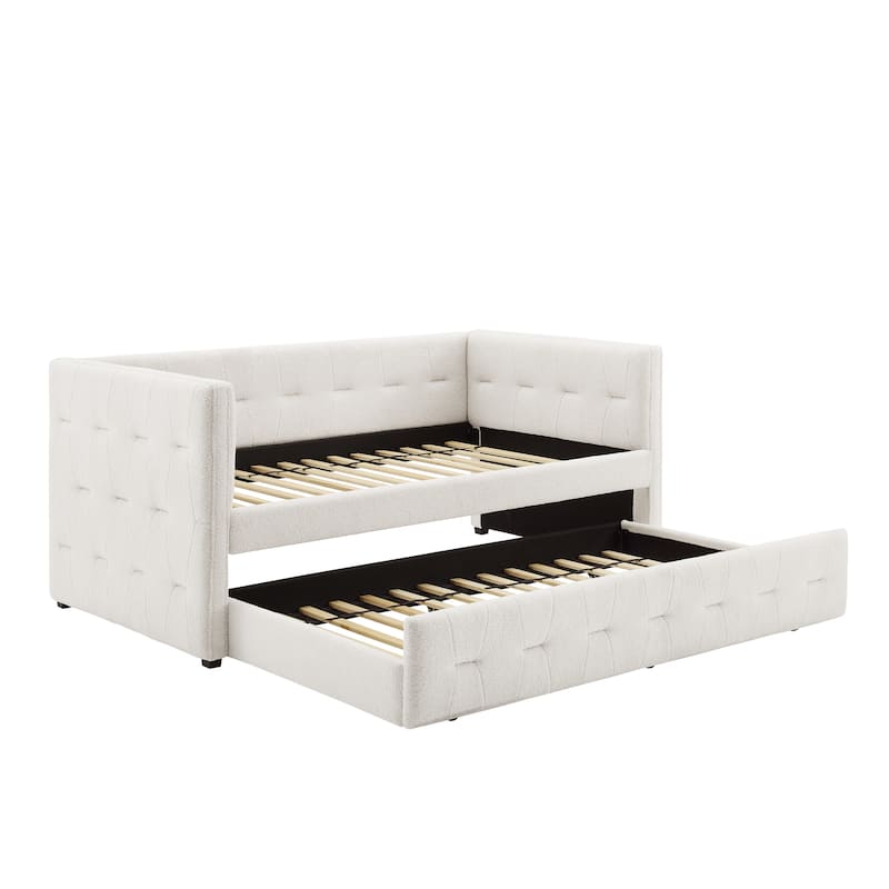Corvus Somme Tufted Upholstered Daybed with Trundle