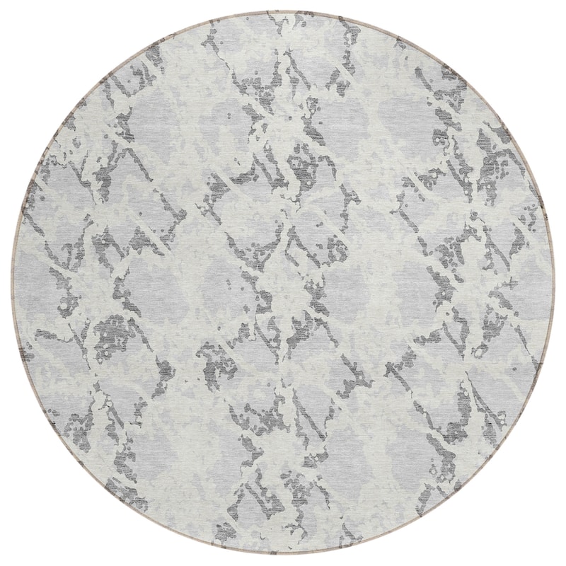 Machine Washable Indoor/ Outdoor Abstract Modern Chantille Rug