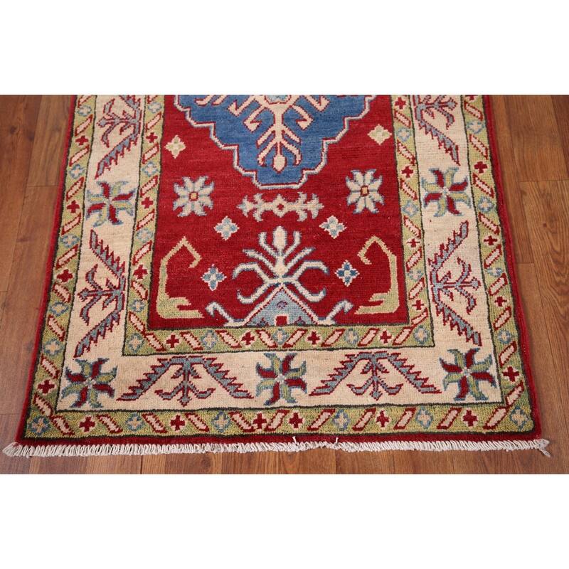 Kazak Oriental Runner Rug Handmade Wool Carpet - 2'8" x 10'0"