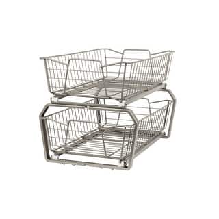ClosetMaid Two Tier Nickel Pull Out Cabinet Organizer