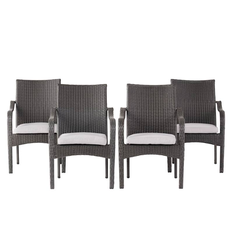 San Pico Outdoor Wicker Chairs (Set of 4) by Christopher Knight Home