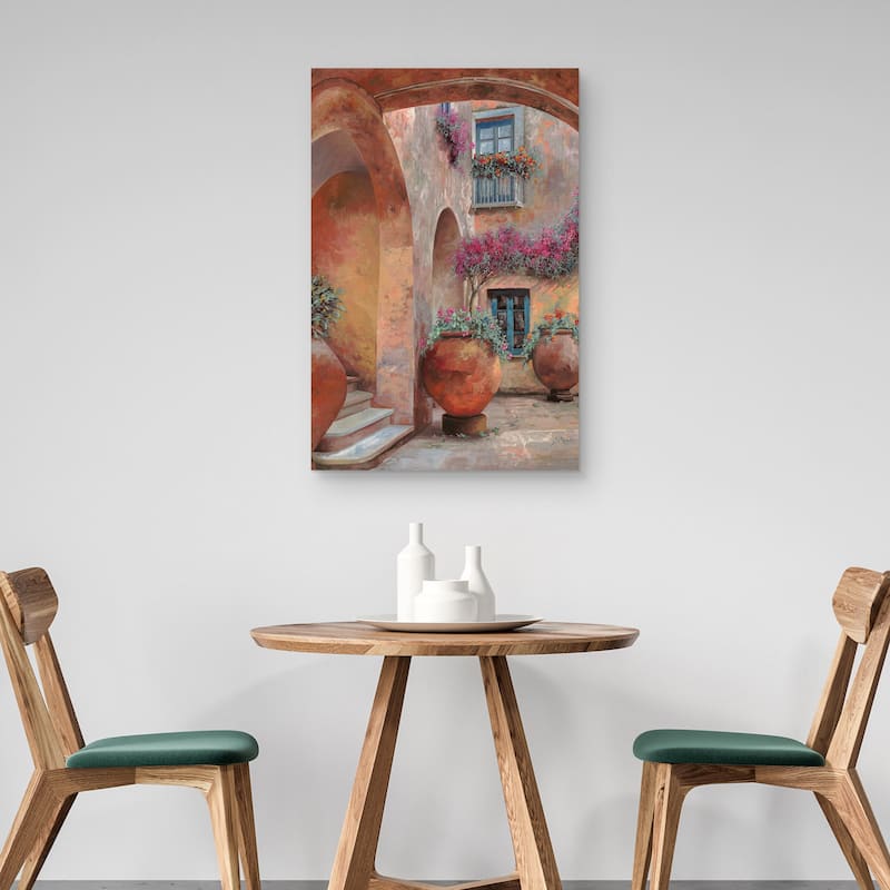 Il Cortile dell'arco by Guido Borelli Canvas Art Print