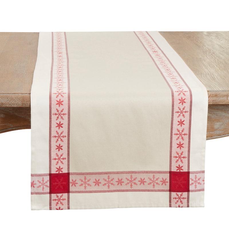 Classic Charm Jacquard Table Runner - 16"x84" - 16"x84"