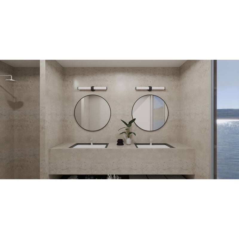 Kaye Integrated LED Matte Black Bath Light