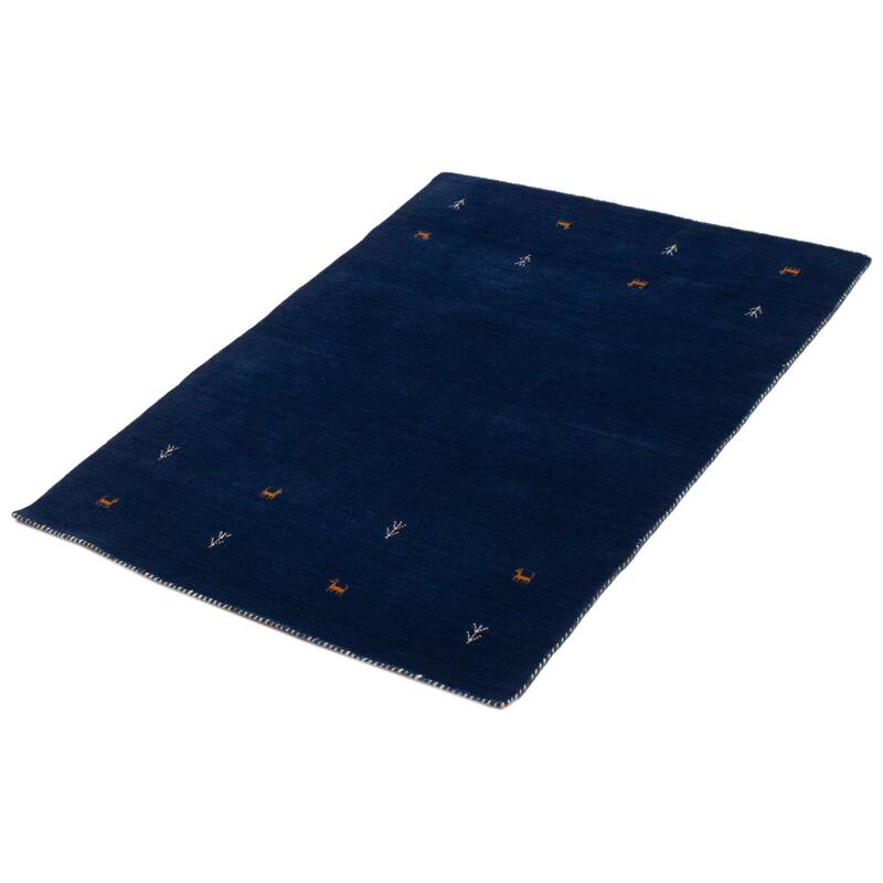 Kashkuli Gabbeh Navy Rug 4'0" x 5'6" - 4'0 x 5'6