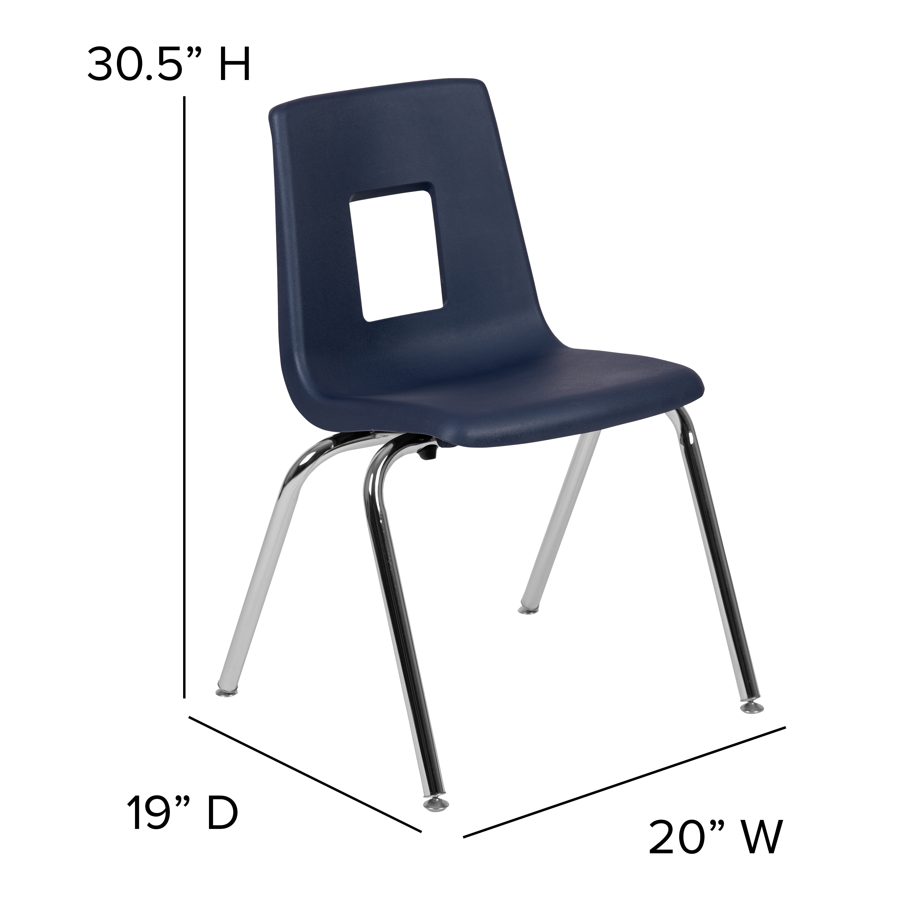 Student Stack Chair 18 H Seat Classroom Chair For Middle High Adults On Sale Overstock 30595418