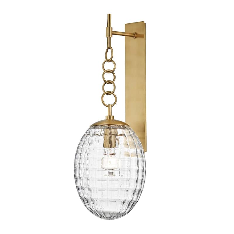 Hudson Valley Lighting Venice Single Light 24" Tall Wall Sconce - Aged Brass