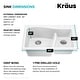 preview thumbnail 23 of 33, KRAUS Quarza Granite 33 inch 60/40 Undermount Drop-in Kitchen Sink