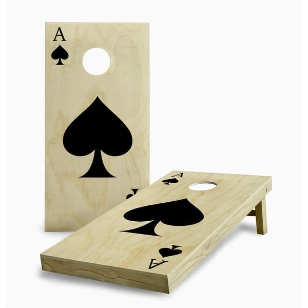 slide 2 of 7, Ace of Spades Cornhole Game (Choose Wraps or Boards) 2x4 Boards (24" x 48") - Include ALL Accessories