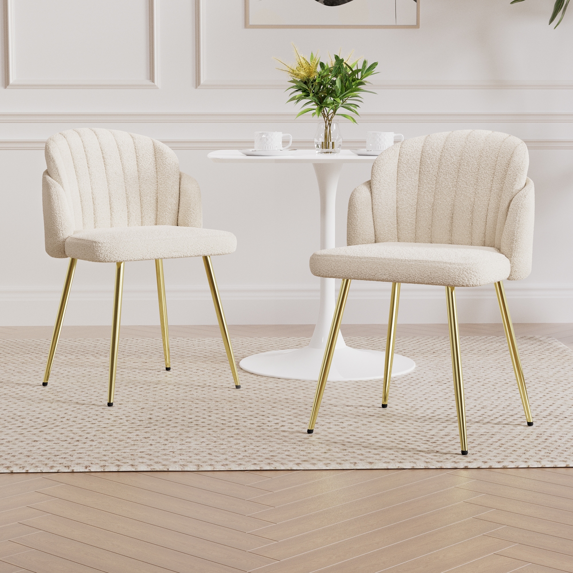 Simple white deals dining chairs