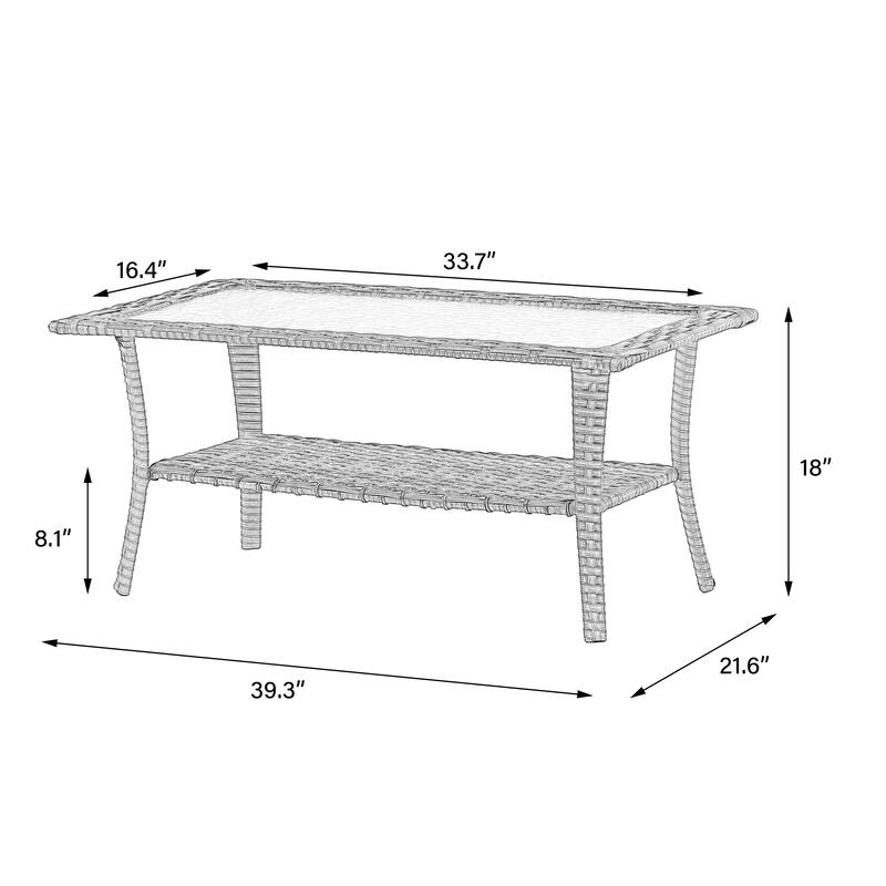 Patio Furniture Outdoor Conversation Set 6 Pieces