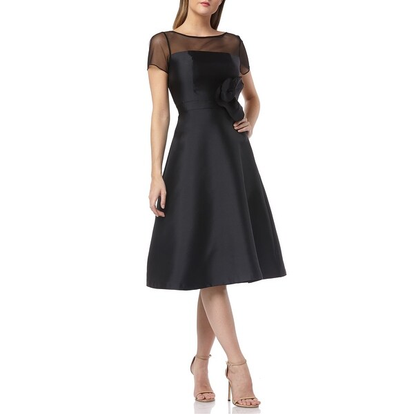 womens black a line dress