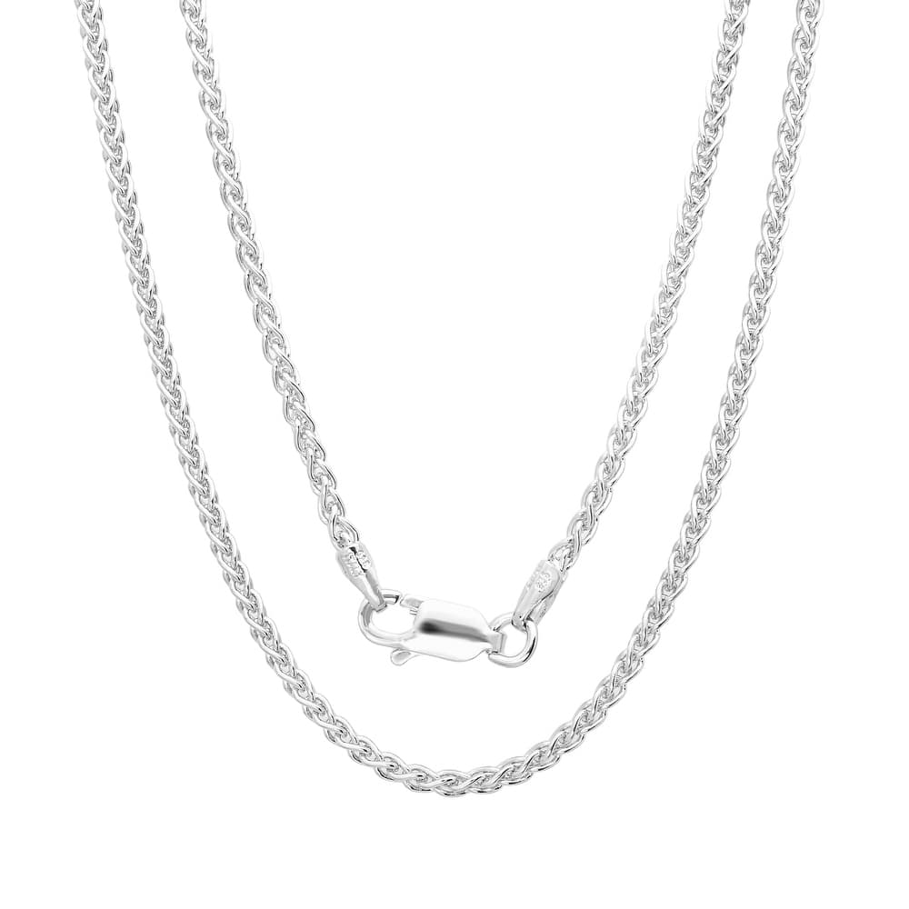 Roberto Martinez Sterling Silver 1.5 mm Wheat Chain (16"-30") - White