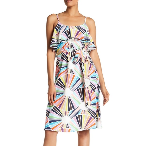 trina turk blue and white dress