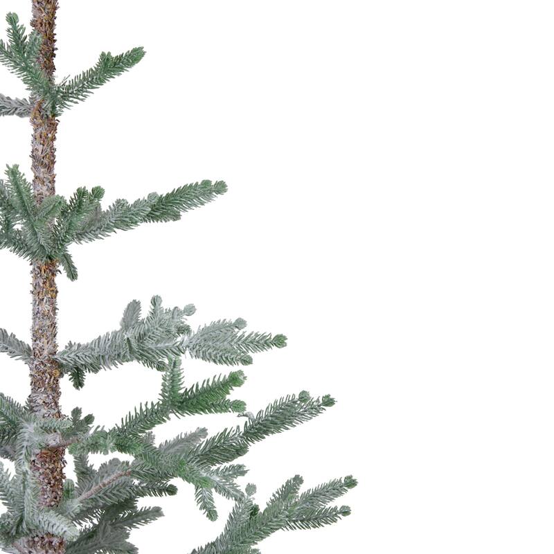 3' Snow Covered Slim Pine Artificial Christmas Tree with Jute Base - Unlit
