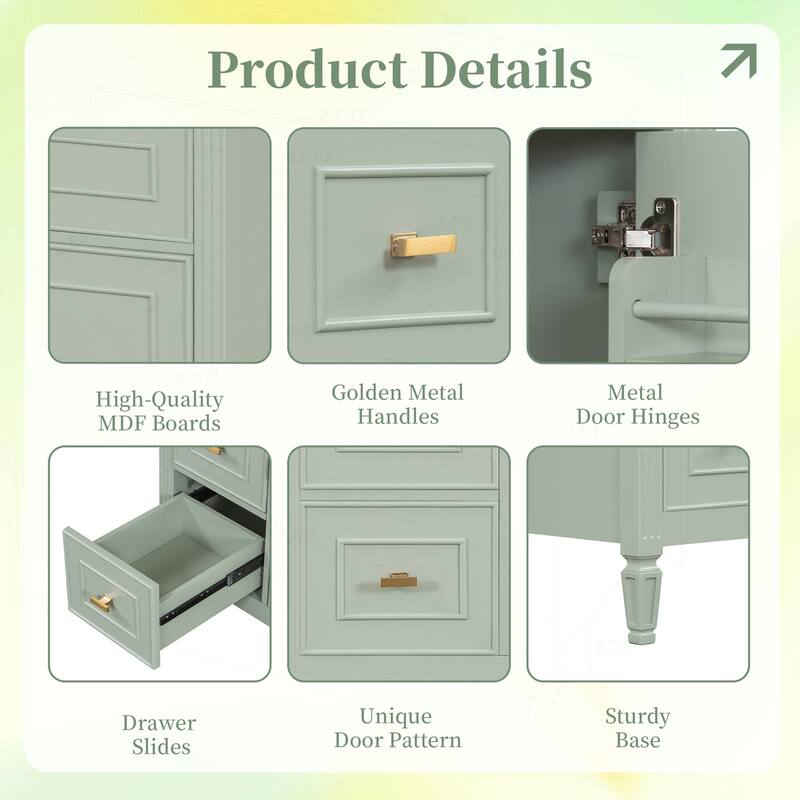 Modern Bathroom Vanity with Multiple Storage Options