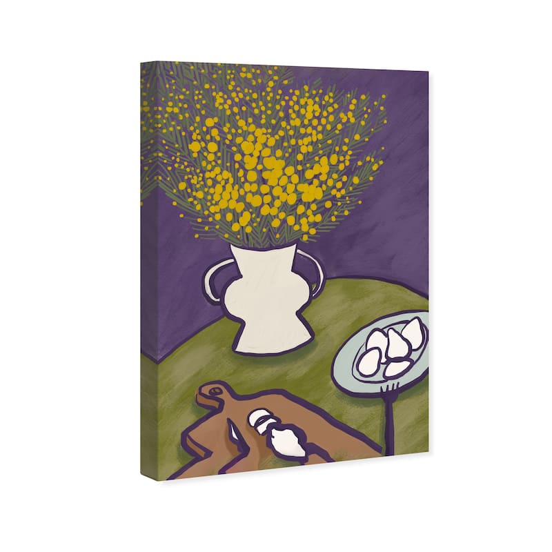 Wynwood Studio Canvas Food and Cuisine You Made my Day Yellow and Mustard Modern & Contemporary Wall Art Canvas Print