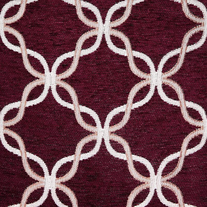 Violet Linen Signature Chenille Diamond pattern, 13 Inch by 70 Inch, Decorative Table Runners - 13" X 70" - Burgundy