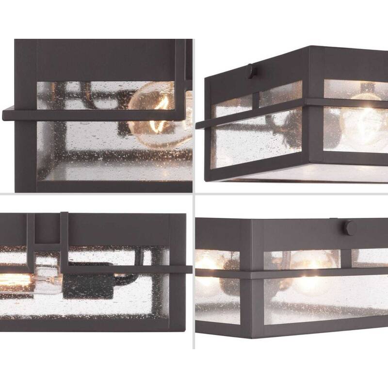 Progress Lighting Boxwood 2 Light 11" Wide Outdoor Flush Mount Square