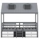 preview thumbnail 18 of 20, Twin Size Wooden House Bed with Roof Skylights, Ladder, 4 Drawers, Shelves, Fence and Solid Wood Frame, for Kids Ages 6+