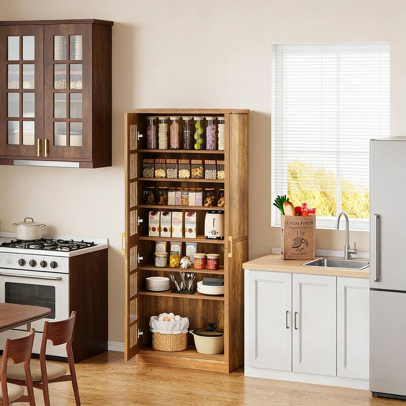 Rossetta Spacious Kitchen Cupboard with Adjustable Shelves and Anti-Tip Kit
