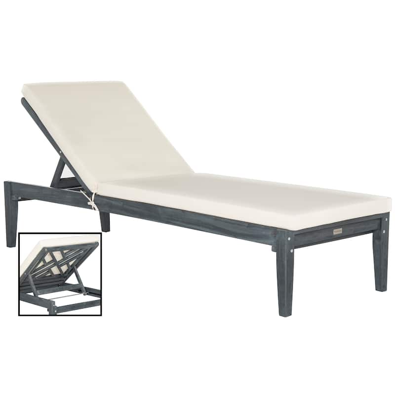 SAFAVIEH Outdoor Kicki Chaise Lounge Chair - 24Wx74Dx15H