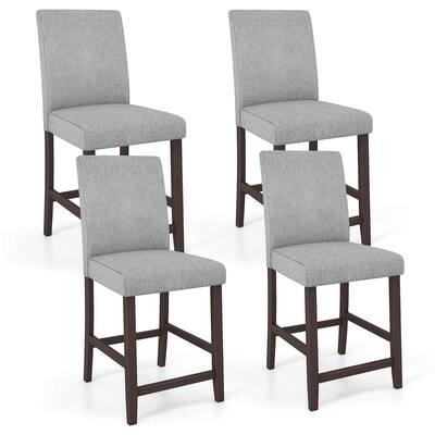 Gymax Set of 4 Bar Stools 24'' Counter Height Pub Kitchen Chairs w/