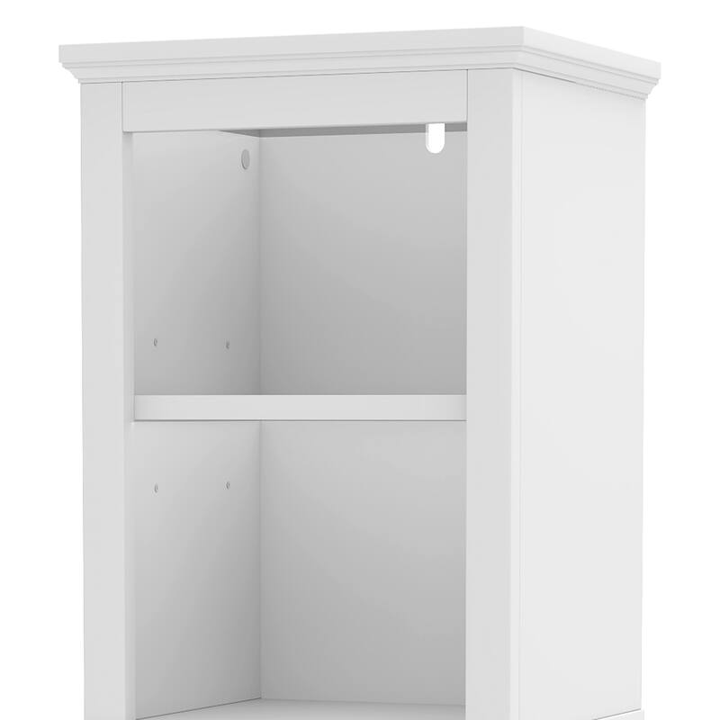 53 Inch Tall Tilt Out Laundry Hamper Cabinet with Hidden Basket and Storage Drawer