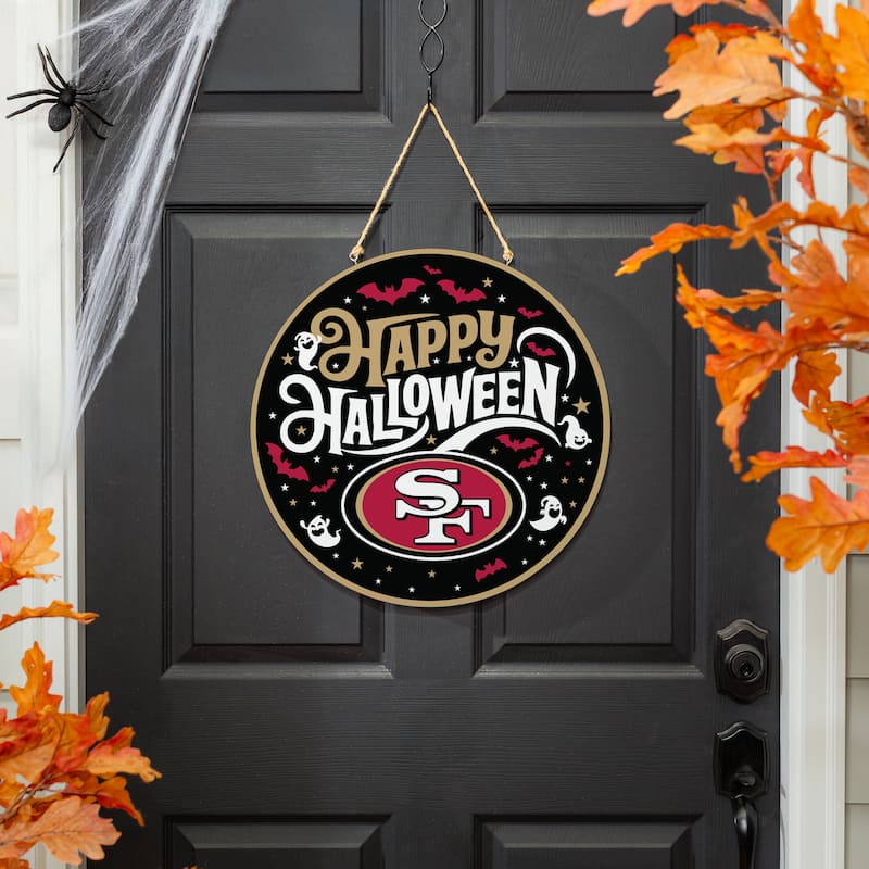 San Francisco 49ers 18" x 18" Halloween Door Décor Wall Sign
