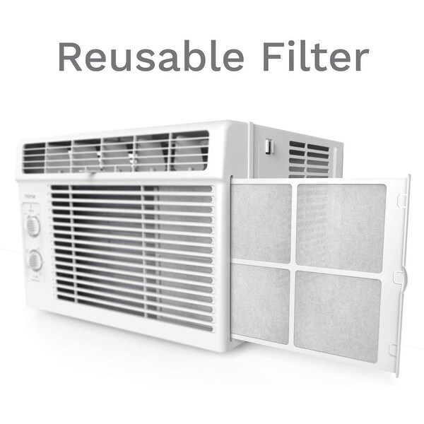 5000 BTU Window Mounted Air Conditioner 7 Speed Window AC Unit